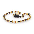 Baltic Amber Teething Necklace. Baroque Multicolour 4mm - BA42