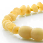 Baltic Amber Teething Bracelet. Roundel Milky Yellow 5mm - RO76