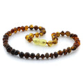 Rainbow Baltic amber baby necklace, 33cm