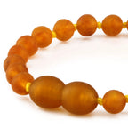 Baltic Amber Teething Bracelet. Baroque Light Cognac 5mm - XB54LCM-Y