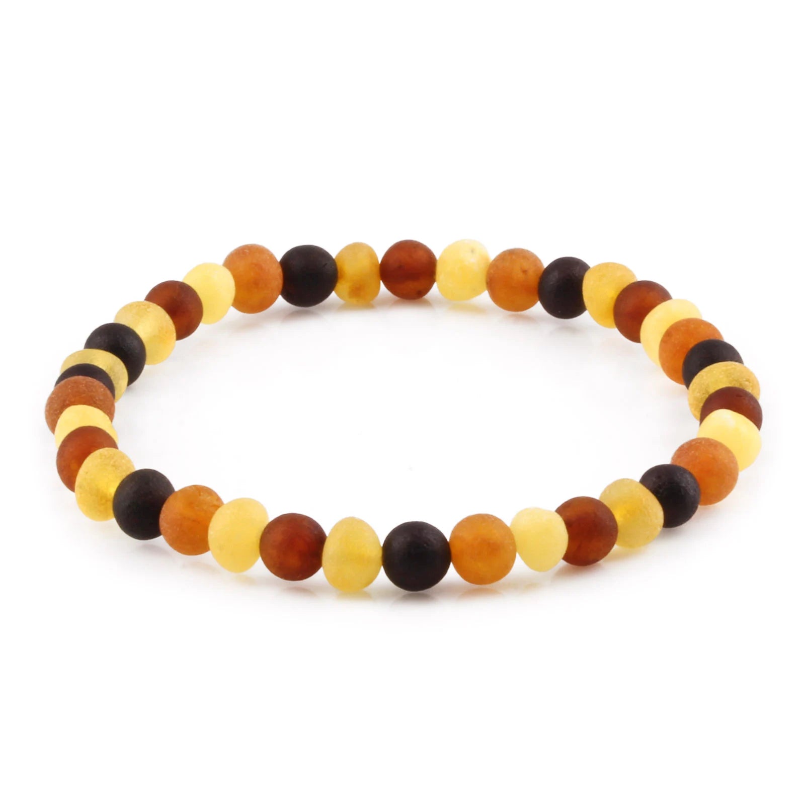 Adult Baltic Amber Bracelet. Baroque Multicolour 5mm - XB54M2M