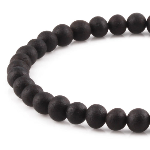 Adult Baltic Amber Bracelet. Baroque Black 5mm - XB54BM