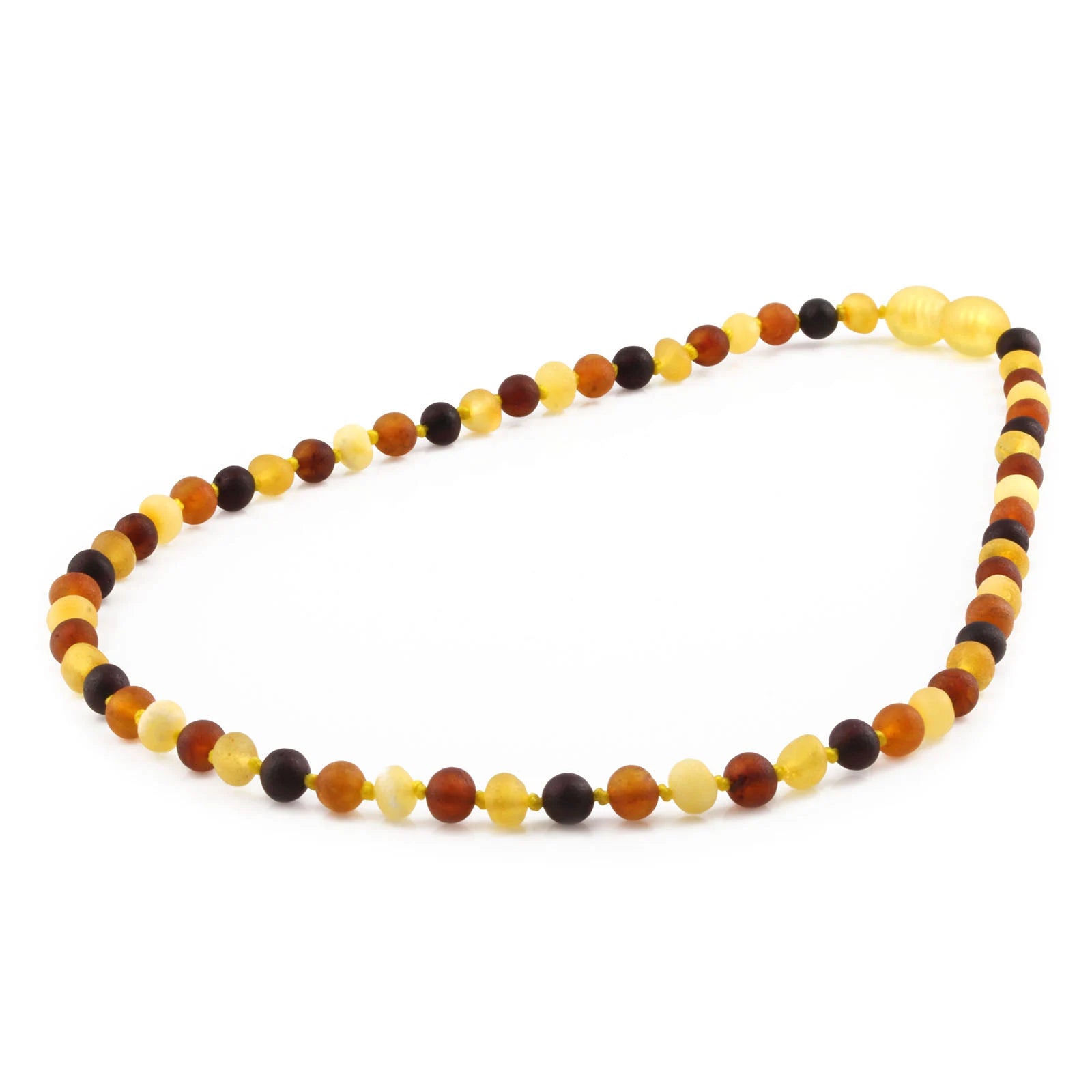 Natural Baltic Amber Junior Necklace. Baroque Multicolour 5mm - XB54M1M