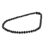 Natural Baltic Amber Junior Necklace. Baroque Black 5mm - XB54B
