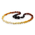 Baltic Amber Teething Necklace. Baroque Rainbow 5mm - XB54R2