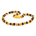 Multicolour Baltic amber baroque baby necklace, 32cm