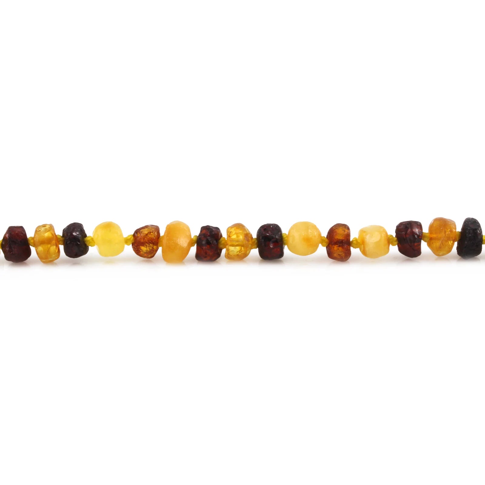 Baltic Amber Teething Necklace. Baroque Multicolour 6mm - XB65M1-RAW
