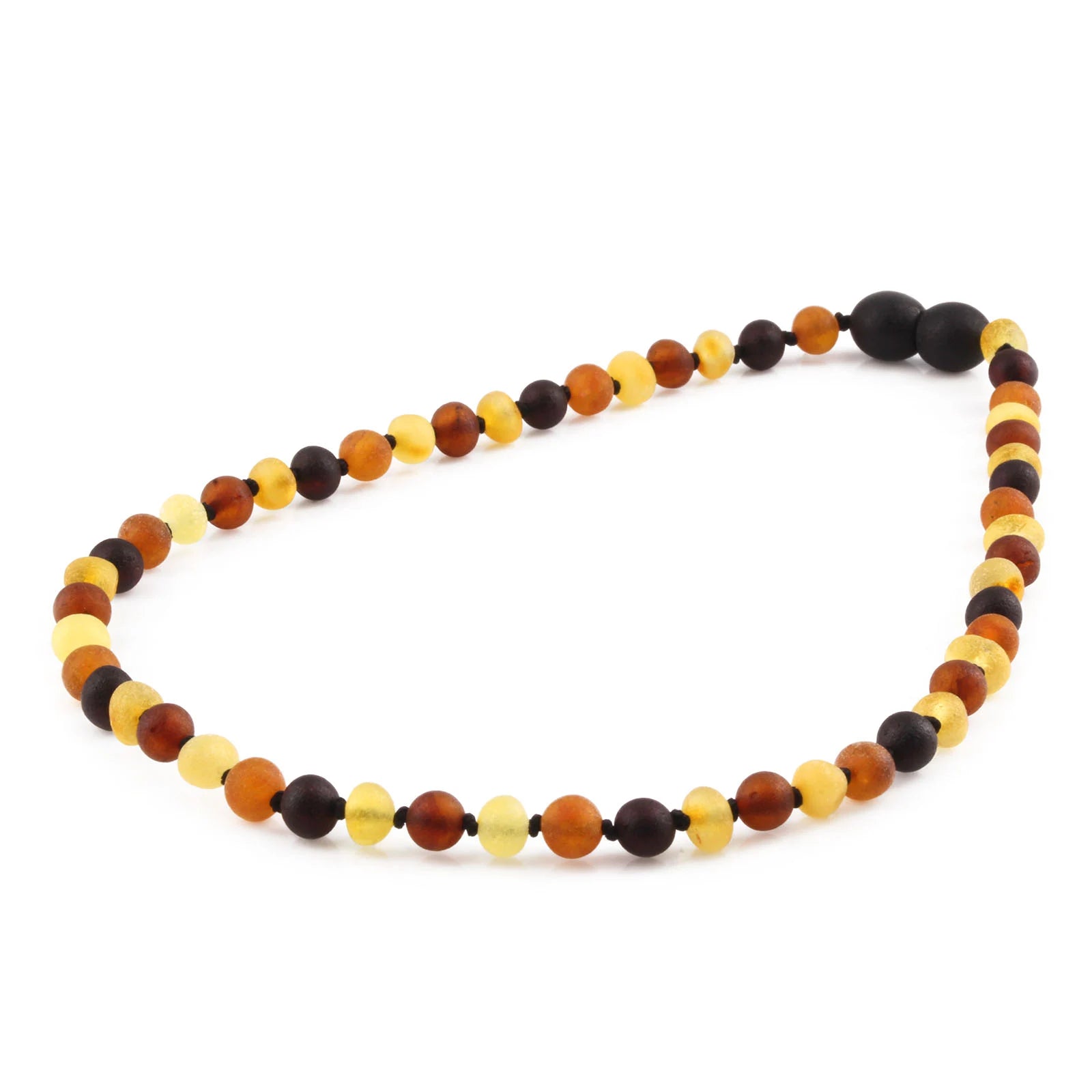 Baltic Amber Teething Necklace. Baroque Multicolour 5mm - XB54M2M