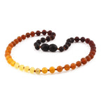 Baltic Amber Teething Necklace. Baroque Rainbow 5mm - BA27