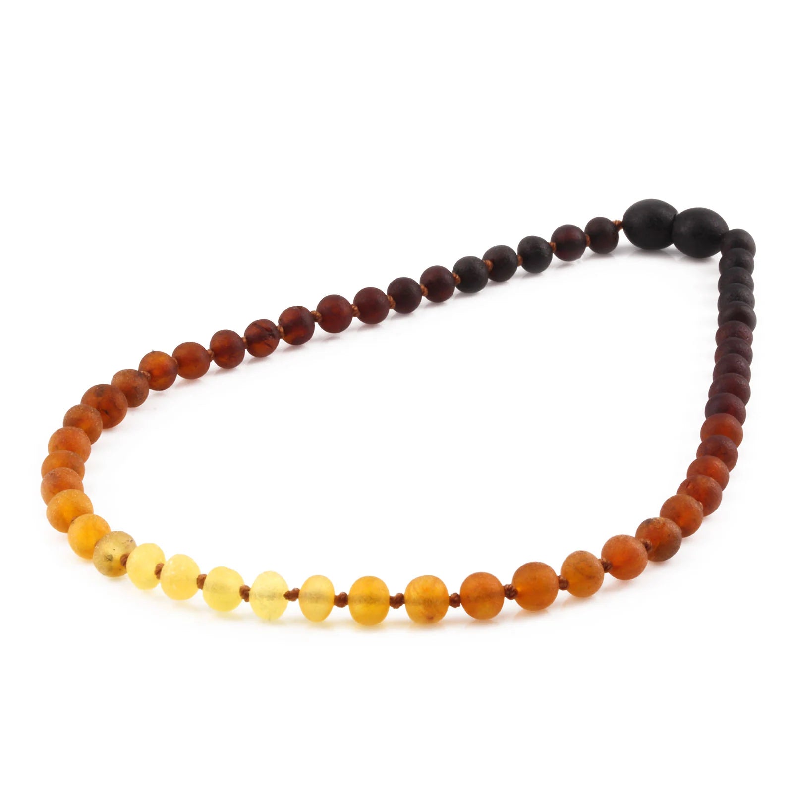 Baltic Amber Teething Necklace. Baroque Rainbow 5mm - XB54R2M