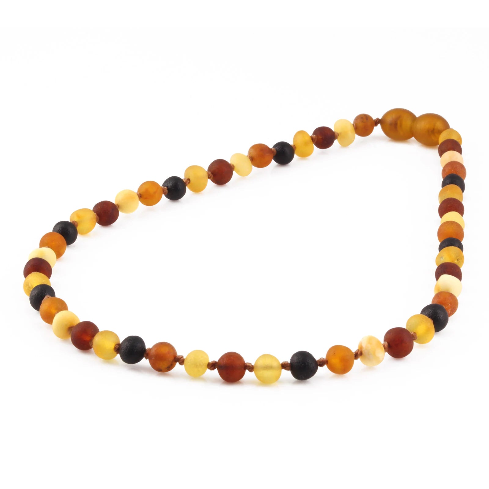 Baltic Amber Teething Necklace. Baroque Multicolour 5mm - XB54MM