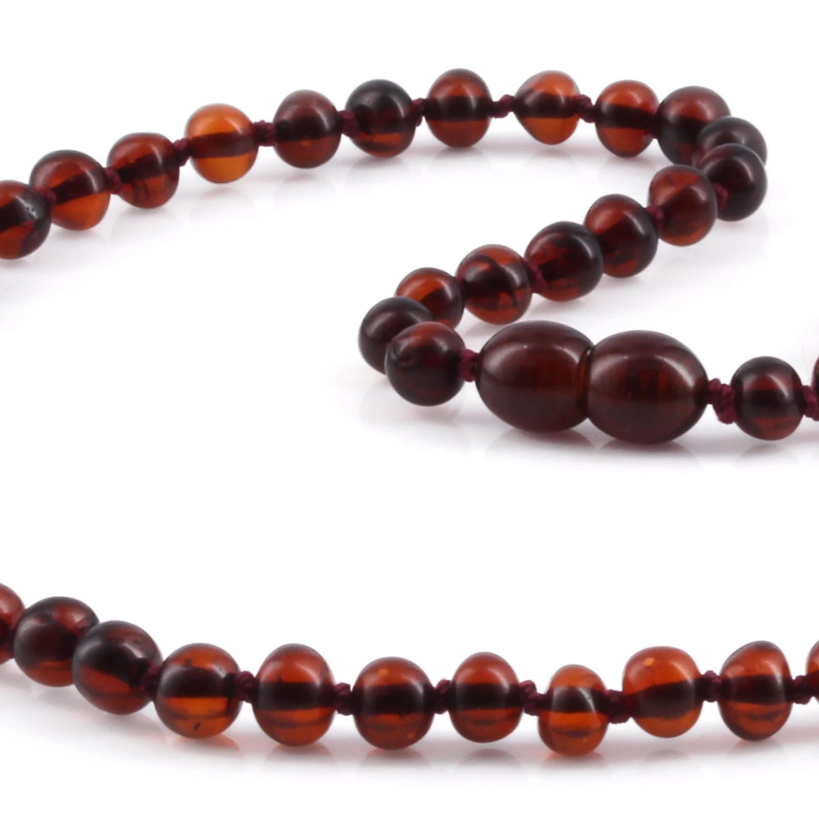 Adult Baltic Amber Necklace. Baroque Dark Cognac 5mm - XB54DC