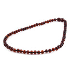 Adult Baltic Amber Necklace. Baroque Dark Cognac 5mm - XB54DC