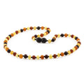 Multicolour Baltic amber baroque adult necklace, 42cm