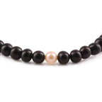Natural Baltic Amber Adult Bracelet with Freshwater Pearl. Baroque 6mm - P3