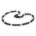 Natural Baltic Amber Adult Necklace with Freshwater Pearl. Baroque 6mm - P3
