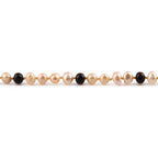 Pink Freshwater Pearl Junior Necklace with Baltic Amber 6mm - P4