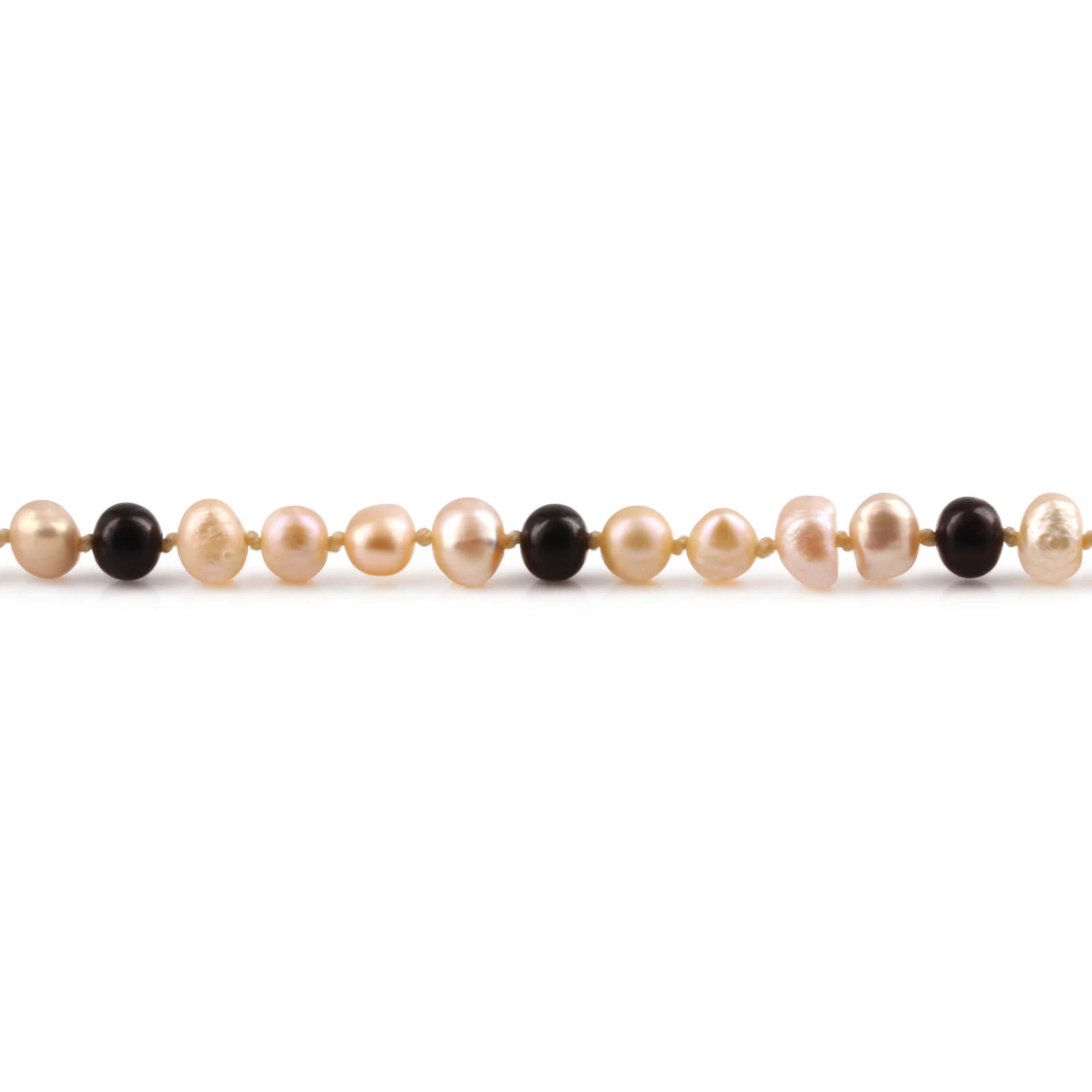 Pink Freshwater Pearl Junior Necklace with Baltic Amber 6mm - P4