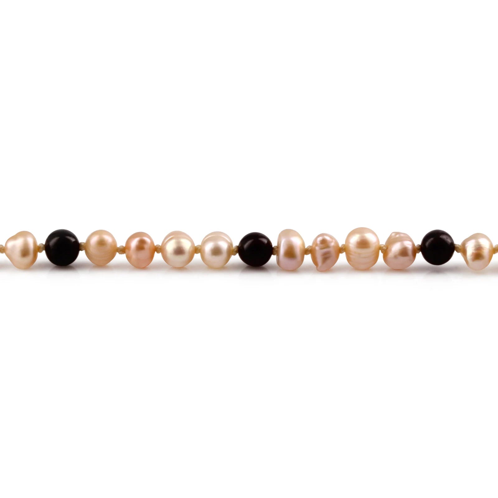White Freshwater Pearl Kids Bracelet with Baltic Amber 6mm - P4