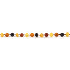 Natural Baltic Amber Junior Necklace. Baroque Multicolour 5mm - XB54MM