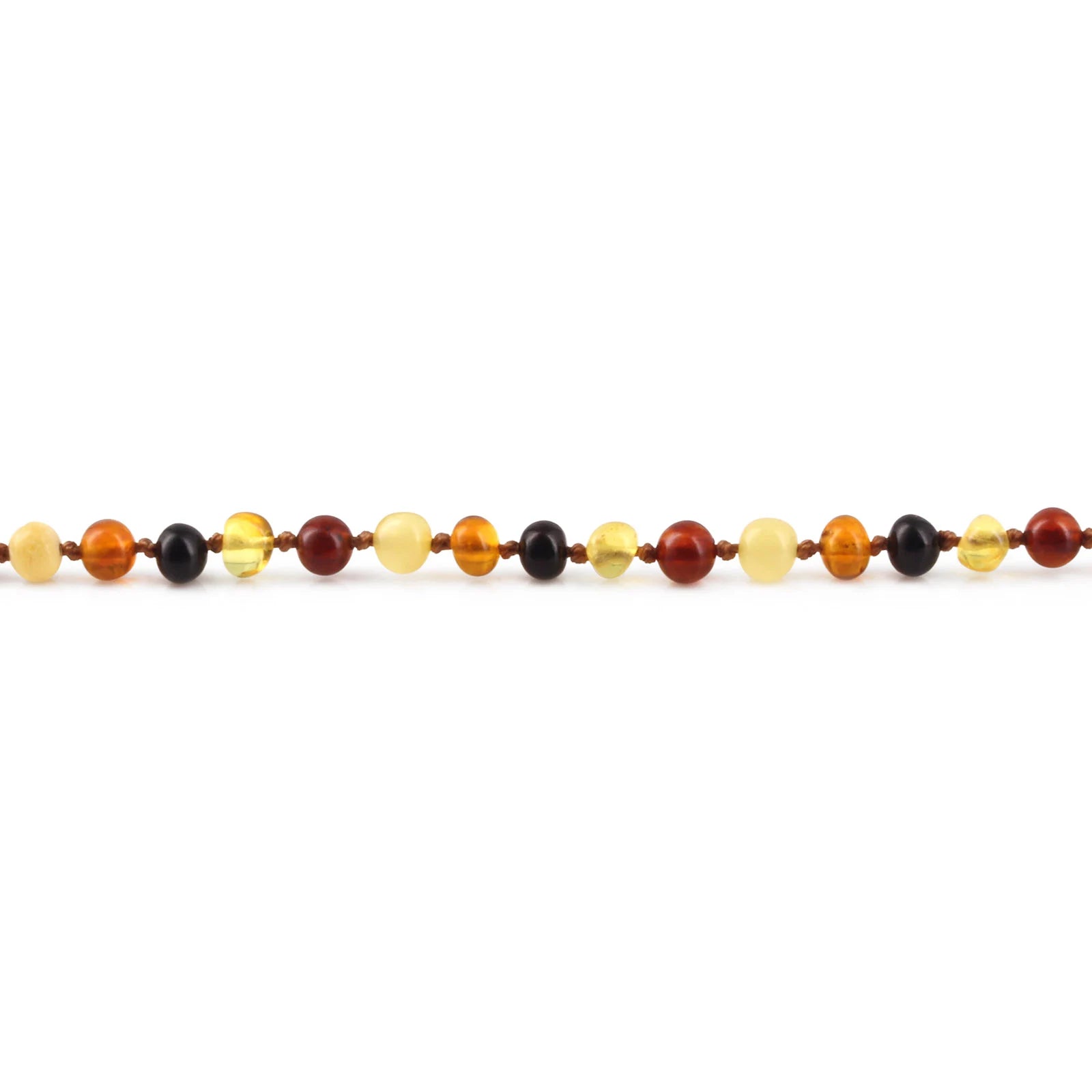 Natural Baltic Amber Junior Necklace. Baroque Multicolour 5mm - XB54M
