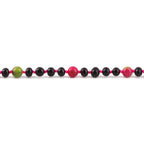 Baltic Amber Teething Necklace with Pink Jade. Baroque 5mm - LE564