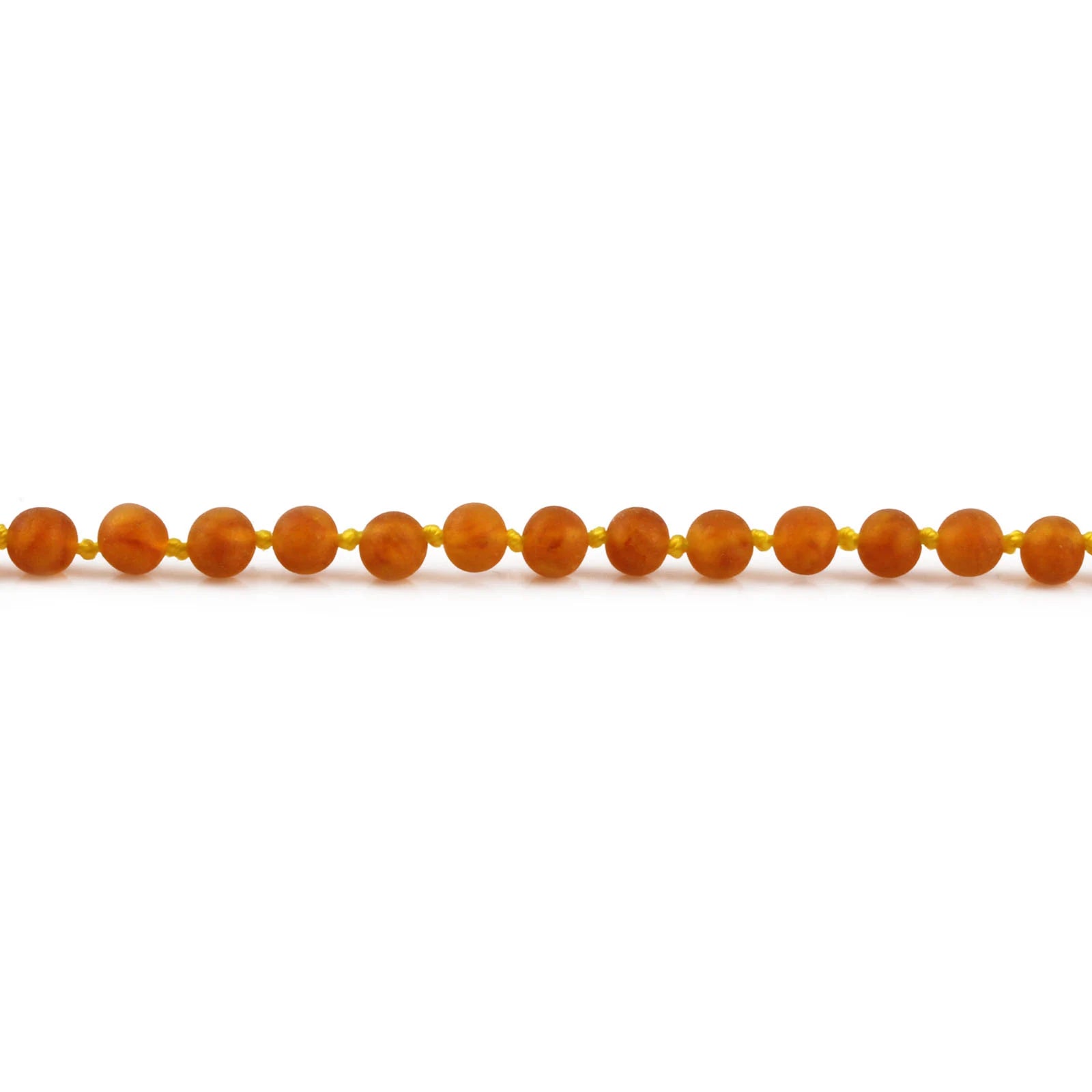 Baltic Amber Teething Bracelet. Baroque Light Cognac 5mm - XB54LCM-Y