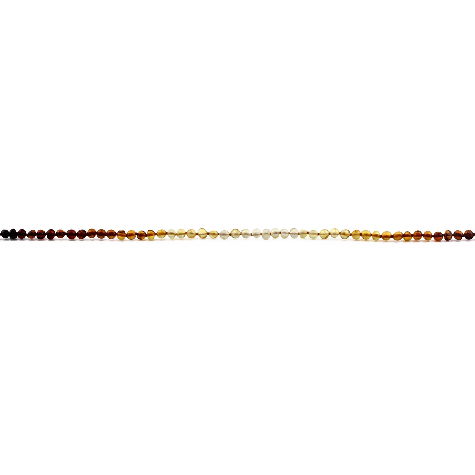 Baltic Amber Teething Necklace. Baroque Rainbow 5mm - XB54R2