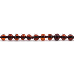 Baltic Amber Teething Necklace. Baroque Dark Cognac 5mm - XB54DC
