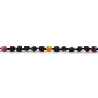 Baltic Amber Teething Necklace with Purple Imperial Jasper. Baroque 6mm - LE484