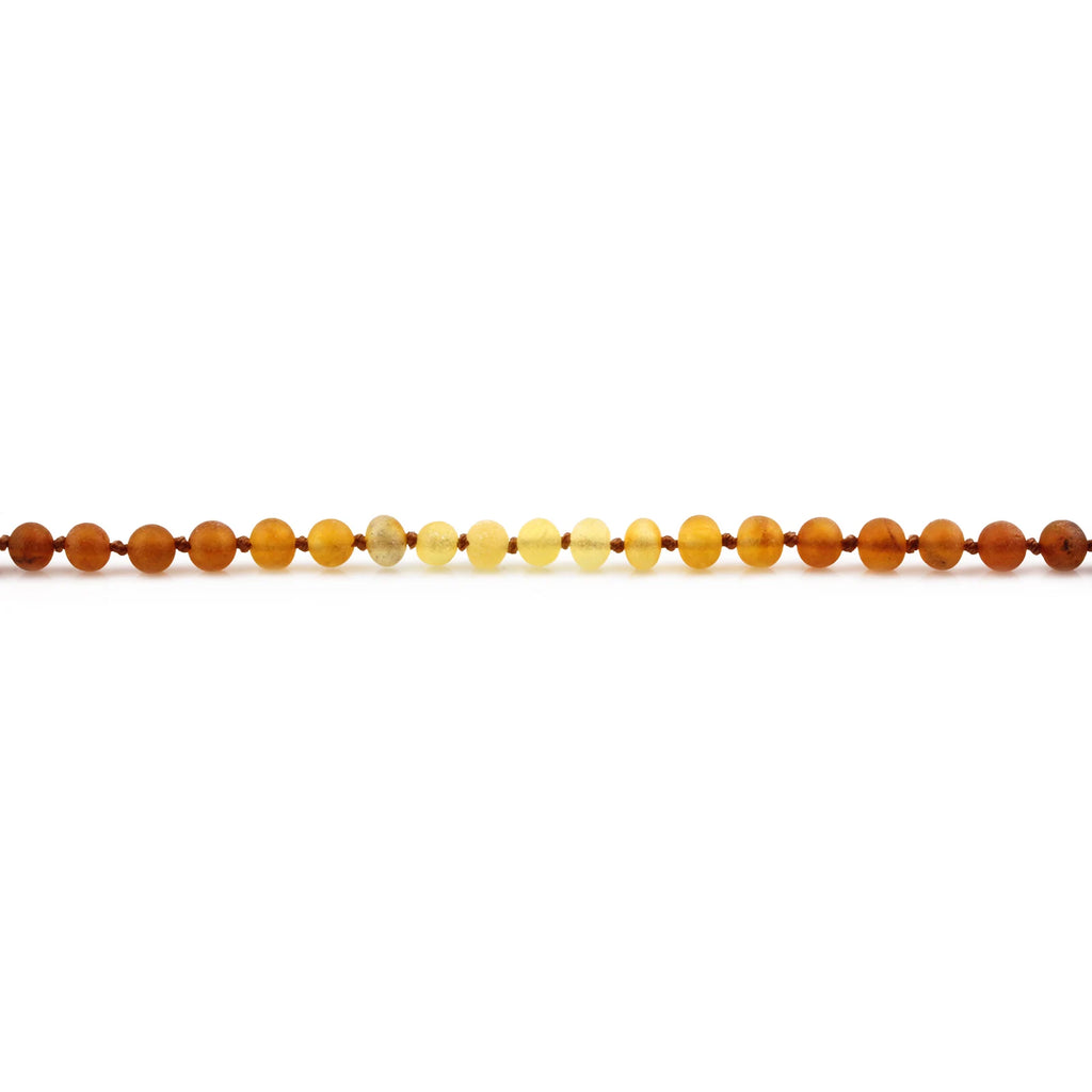 Baltic Amber Teething Necklace. Baroque Rainbow 5mm - BA27