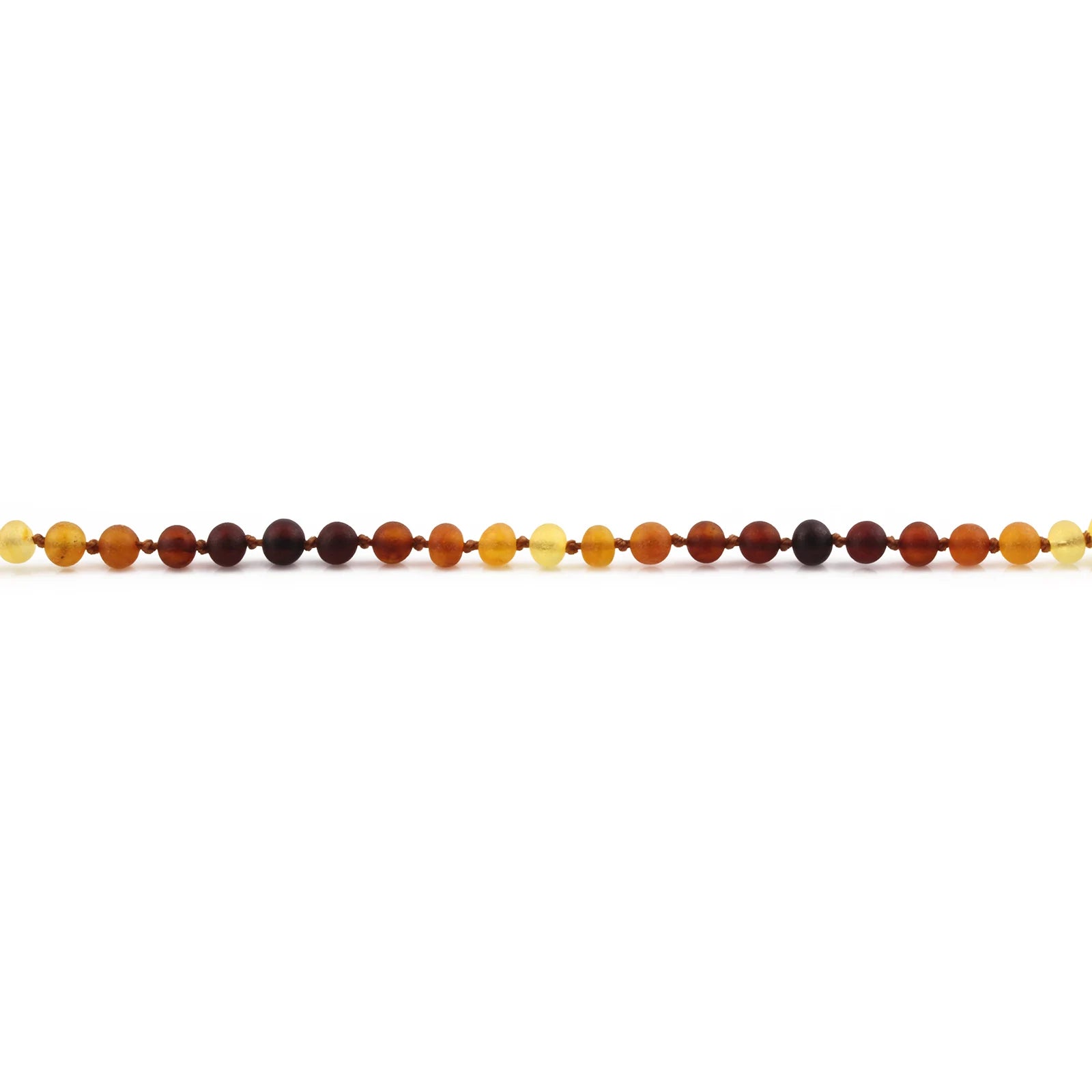 Baltic Amber Teething Necklace. Baroque Rainbow 5mm - XB54RA1M
