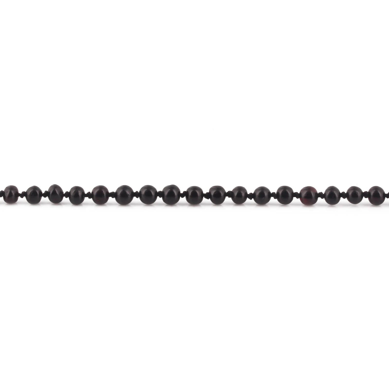 Adult Baltic Amber Necklace. Baroque Black 5mm - XB54B