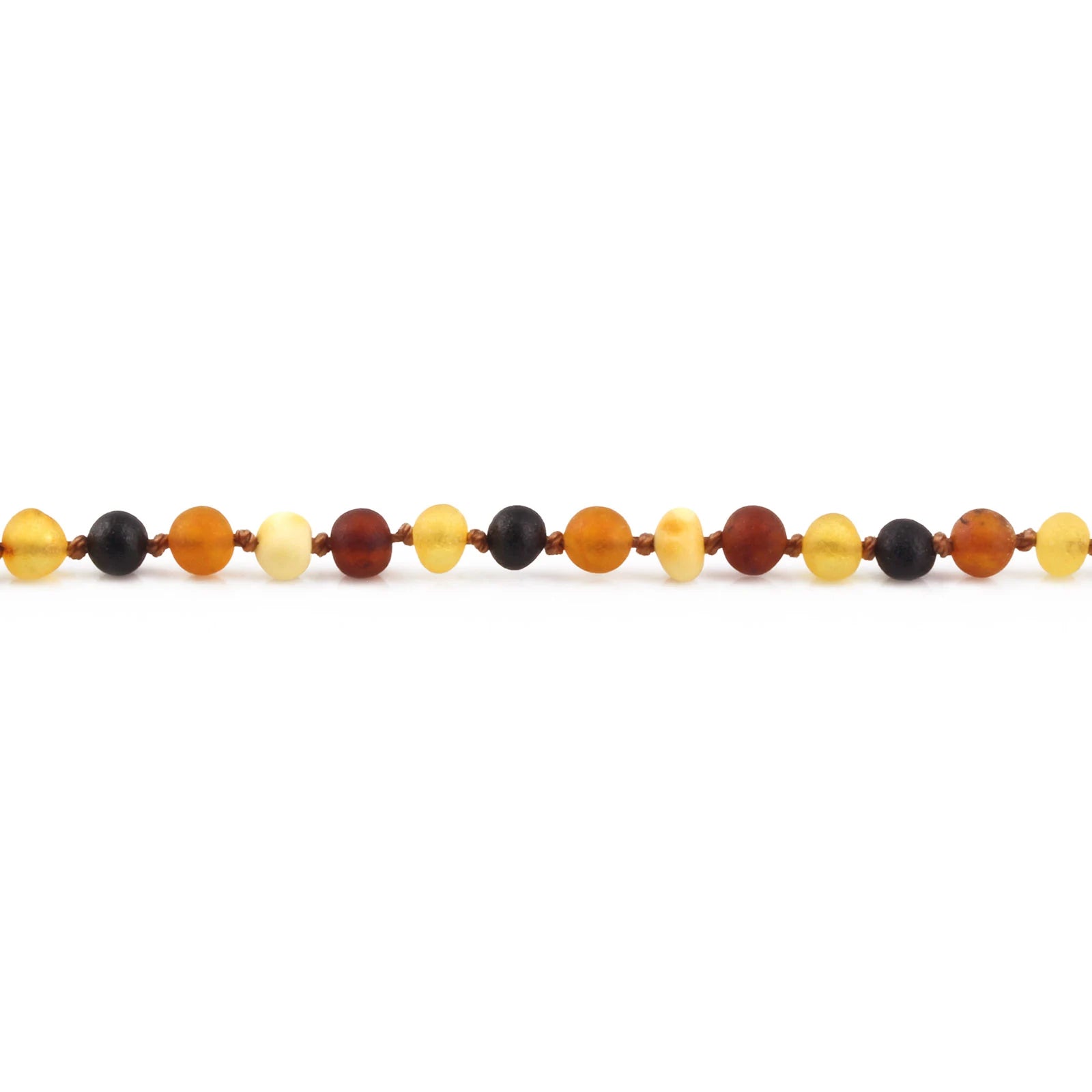 Baltic Amber Teething Necklace. Baroque Multicolour 5mm - XB54MM
