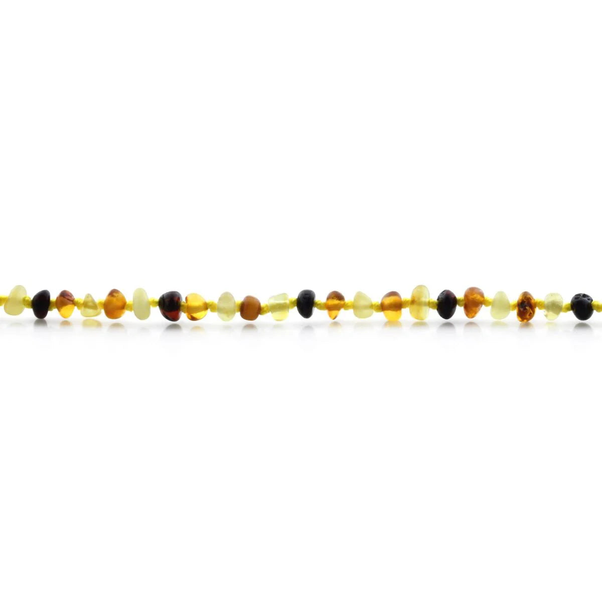 Baltic Amber Teething Necklace. Baroque Multicolour 4mm - BA43