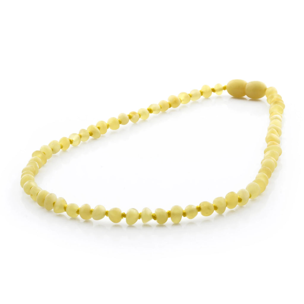 Baltic Amber Teething Necklace. Baroque Yellow 4mm - BA53