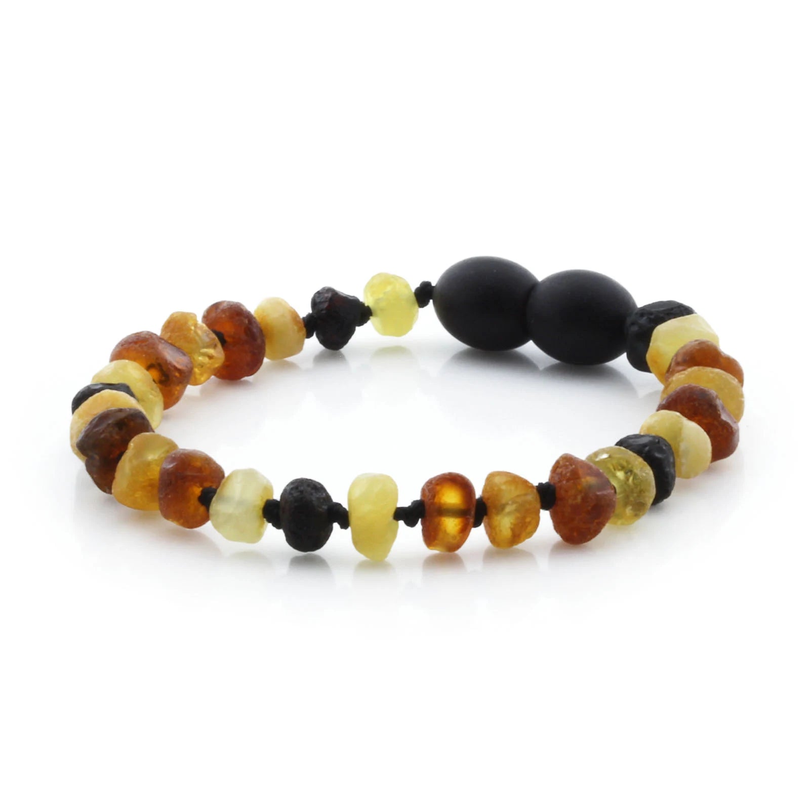 Baltic Amber Teething Bracelet. Roundel Multicolour 5mm - RO44