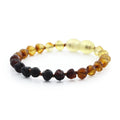 Multicolour Baltic amber baroque baby bracelet, 15cm