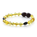 Yellow Baltic amber baby bracelet, 15cm
