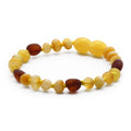 Yellow Baltic amber baby bracelet, 15cm