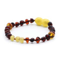 Multicolour Baltic amber baroque baby bracelet, 15cm