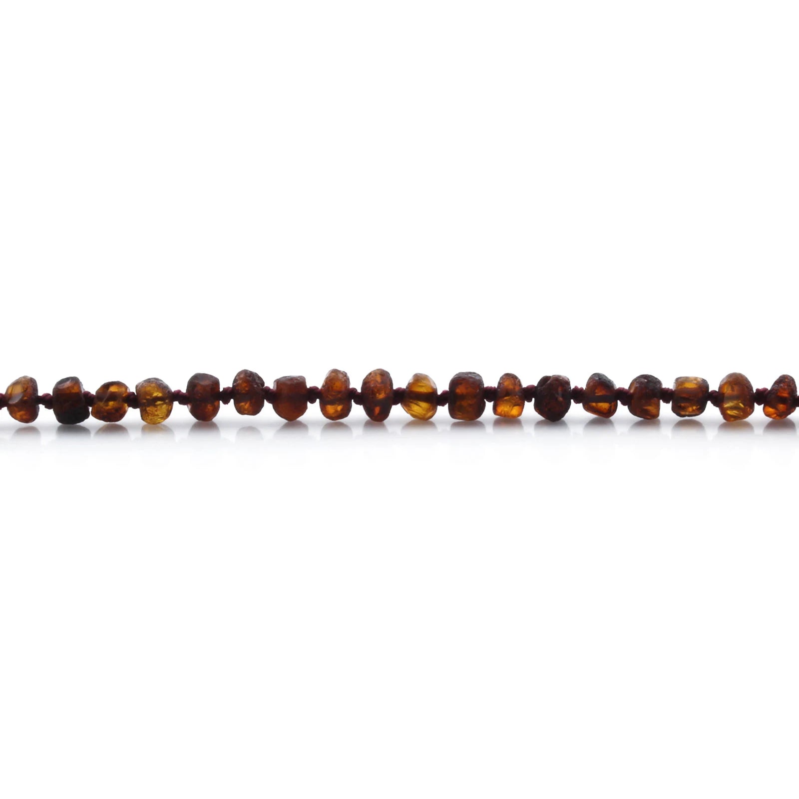 Baltic Amber Teething Bracelet. Roundel Cognac 5mm - RO38