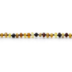 Baltic Amber Teething Bracelet. Roundel Multicolour 5mm - RO44