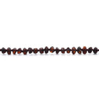 Baltic Amber Teething Necklace. Roundel Dark Cognac 5mm - RO21