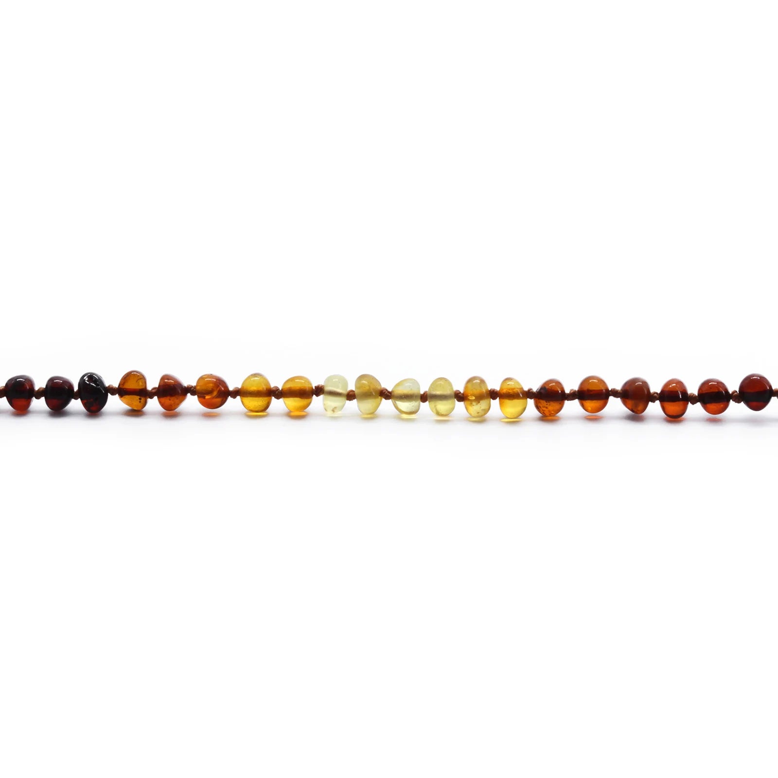 Baltic Amber Teething Bracelet. Baroque Rainbow 5mm - BA74