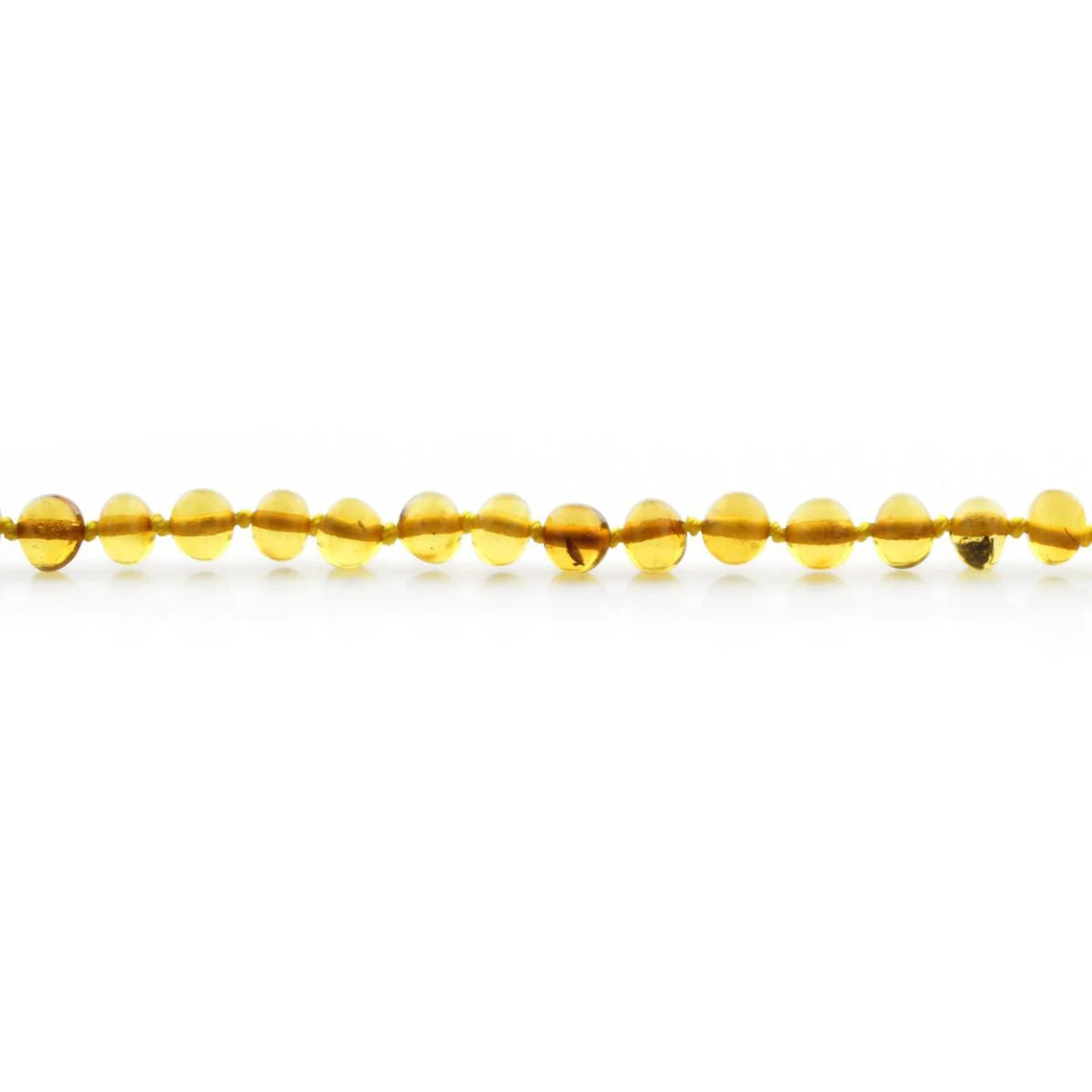 Baltic Amber Teething Necklace. Baroque Light Cognac 6mm - BA21