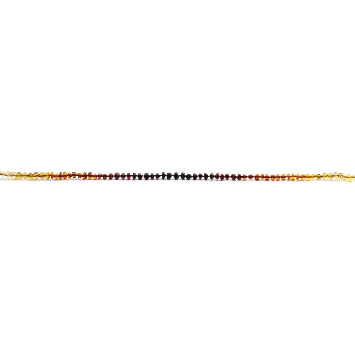 Baltic Amber Teething Necklace. Baroque Rainbow 4mm - BA47