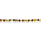 Baltic Amber Teething Necklace. Roundel Multicolour 5mm - RO2
