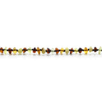 Baltic Amber Teething Bracelet. Roundel Multicolour 5mm - RO29