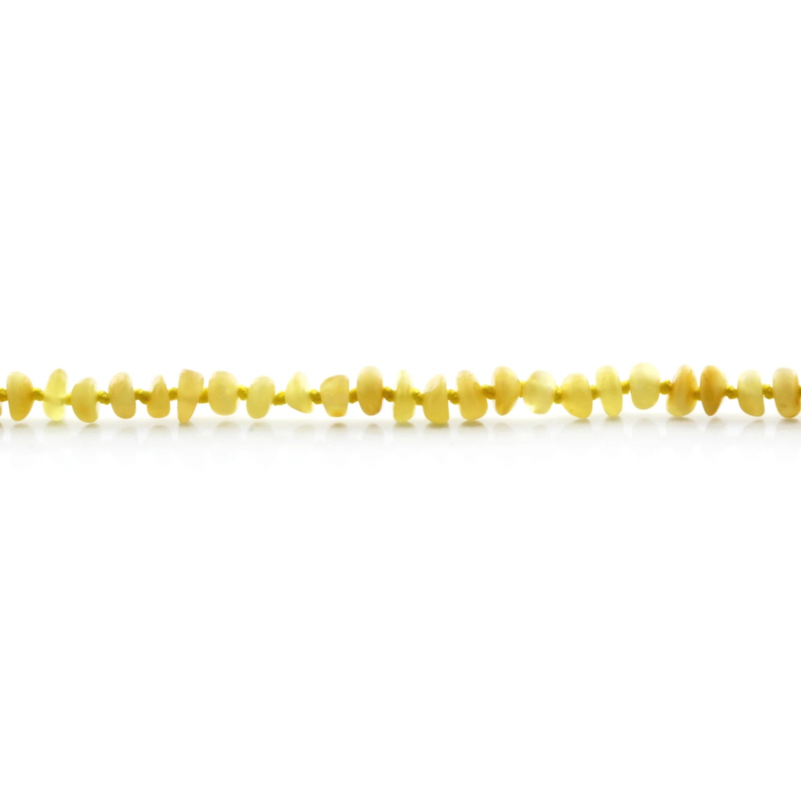 Baltic Amber Teething Bracelet. Roundel Milky Orange 5mm - RO49